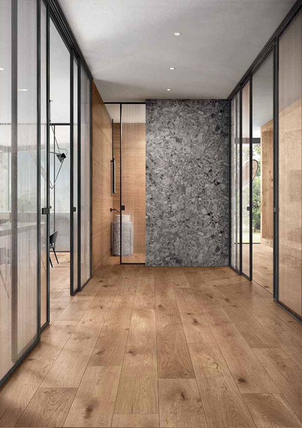 corridoio in villa indipendente a pavia parquet